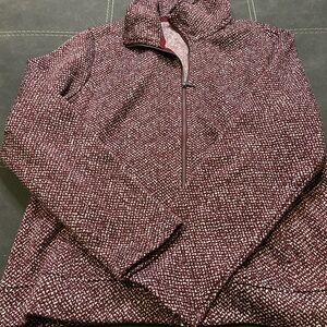 Lands' End Maroon Textured Jacket